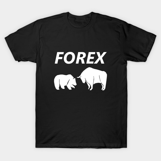 Forex Market, Bull vs Bear fore trader T-Shirt by cypryanus